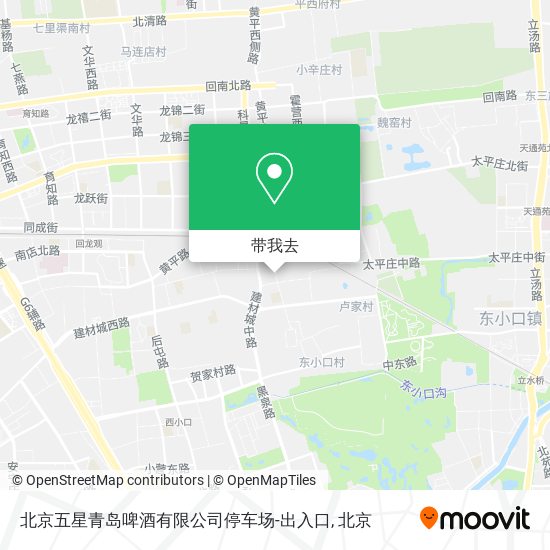 北京五星青岛啤酒有限公司停车场-出入口地图