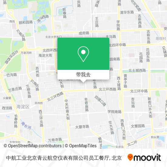 中航工业北京青云航空仪表有限公司员工餐厅地图
