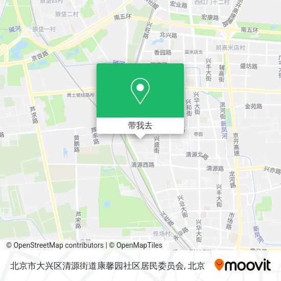 北京市大兴区清源街道康馨园社区居民委员会地图