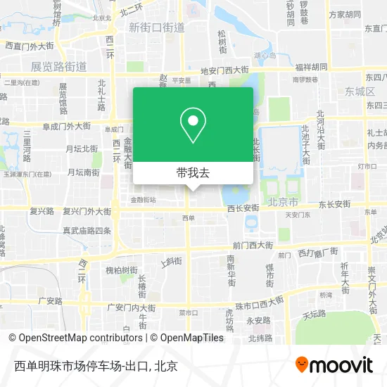 西单明珠市场停车场-出口地图