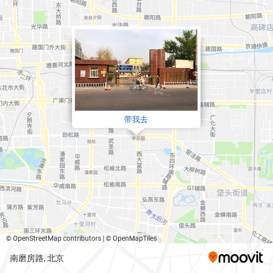 南磨房路地图