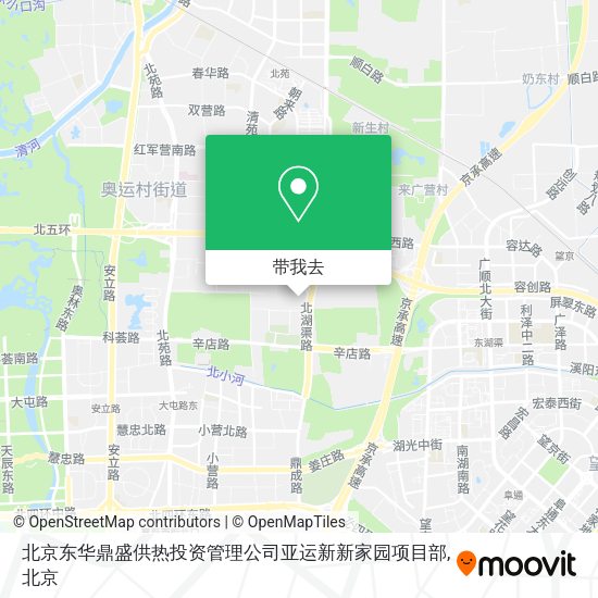 北京东华鼎盛供热投资管理公司亚运新新家园项目部地图