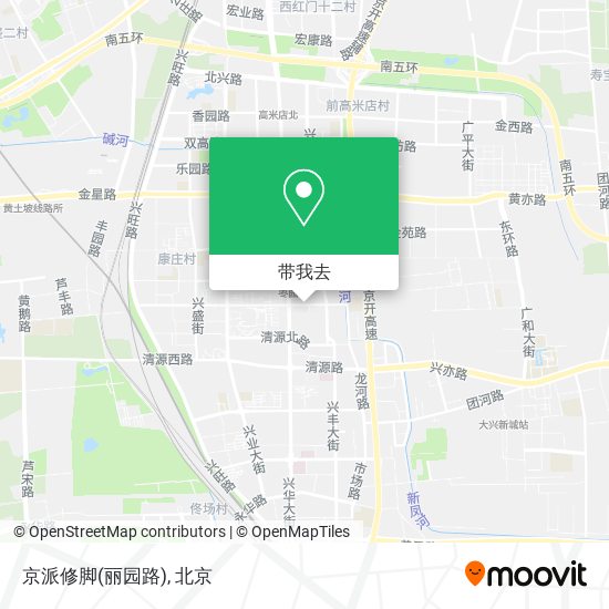 京派修脚(丽园路)地图