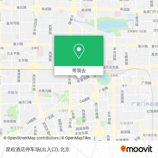 星程酒店停车场(出入口)地图