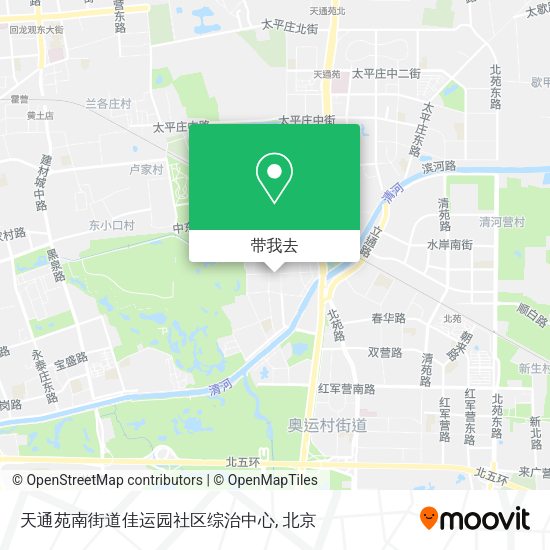 天通苑南街道佳运园社区综治中心地图