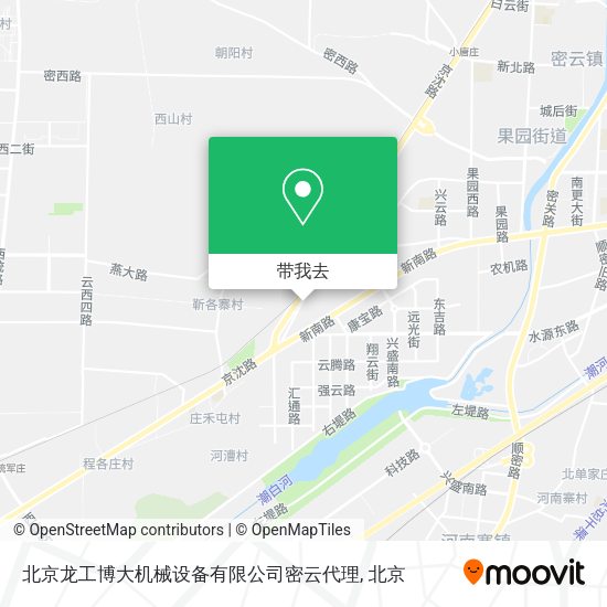 北京龙工博大机械设备有限公司密云代理地图