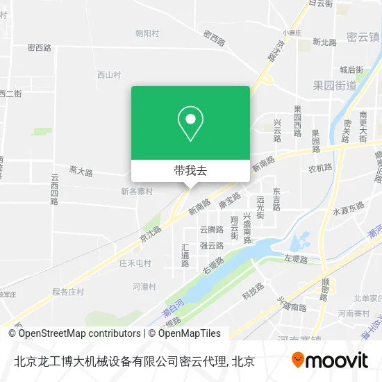 北京龙工博大机械设备有限公司密云代理地图
