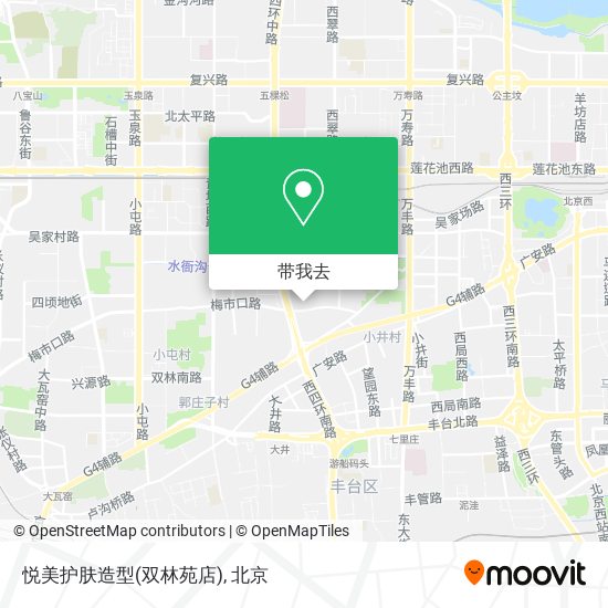 悦美护肤造型(双林苑店)地图