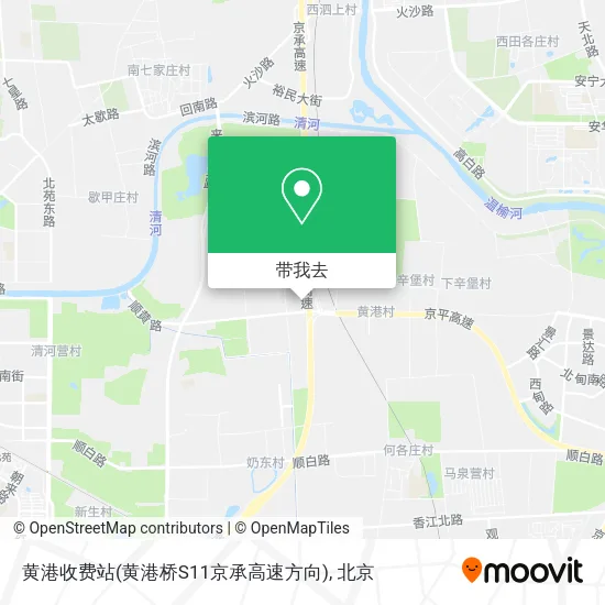 黄港收费站(黄港桥S11京承高速方向)地图