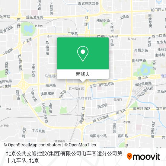 北京公共交通控股(集团)有限公司电车客运分公司第十九车队地图