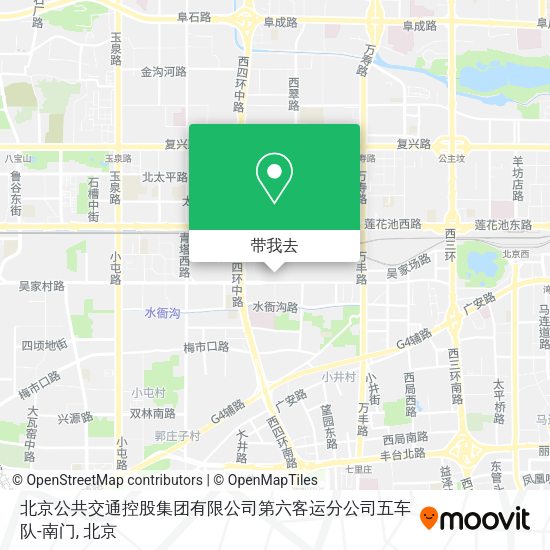 北京公共交通控股集团有限公司第六客运分公司五车队-南门地图