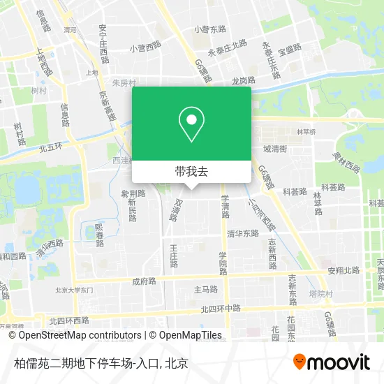 柏儒苑二期地下停车场-入口地图