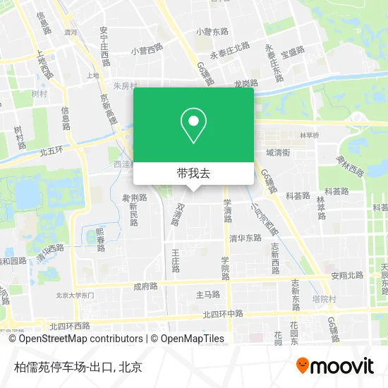 柏儒苑停车场-出口地图