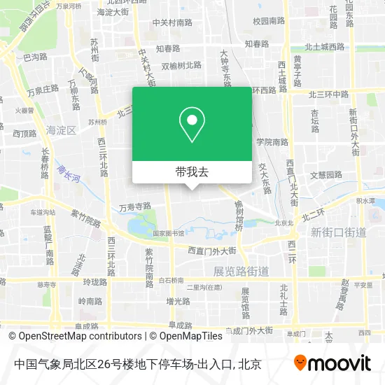 中国气象局北区26号楼地下停车场-出入口地图