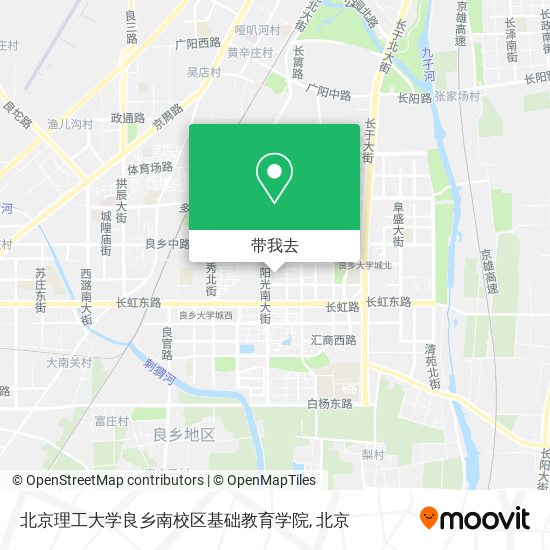 北京理工大学良乡南校区基础教育学院地图