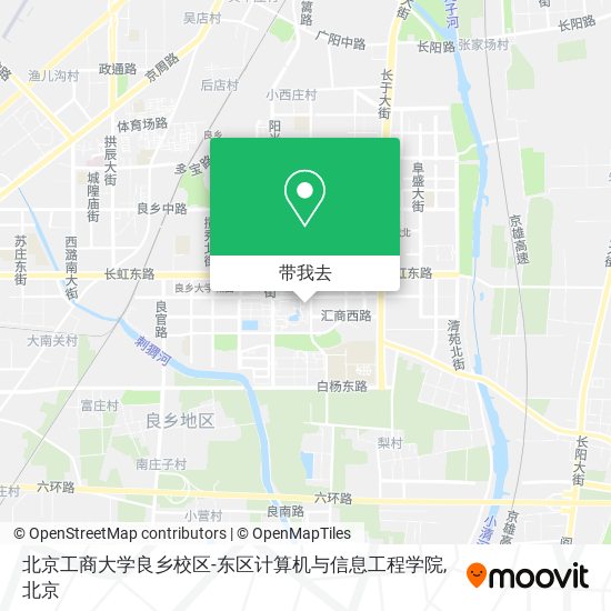 北京工商大学良乡校区-东区计算机与信息工程学院地图