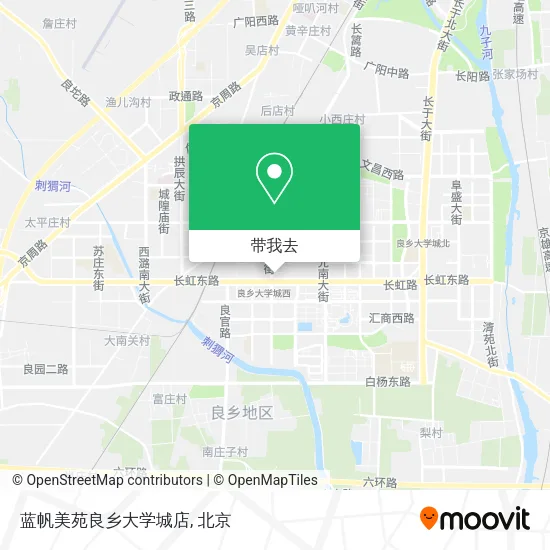 蓝帆美苑良乡大学城店地图