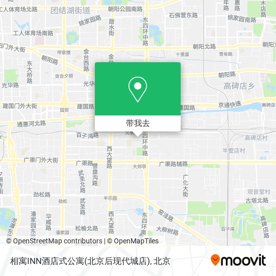 相寓INN酒店式公寓(北京后现代城店)地图