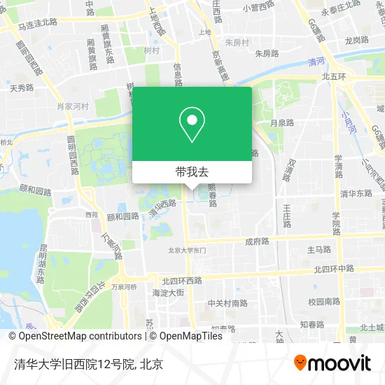 清华大学旧西院12号院地图