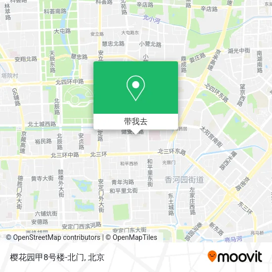 樱花园甲8号楼-北门地图