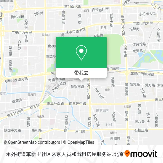 永外街道革新里社区来京人员和出租房屋服务站地图