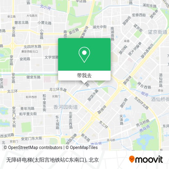 无障碍电梯(太阳宫地铁站C东南口)地图