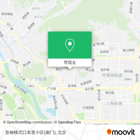 首钢模式口东里小区(南门)地图