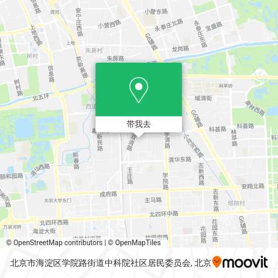 北京市海淀区学院路街道中科院社区居民委员会地图