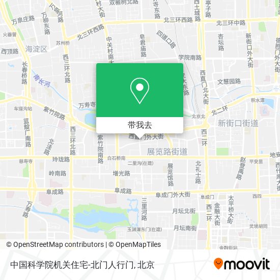 中国科学院机关住宅-北门人行门地图