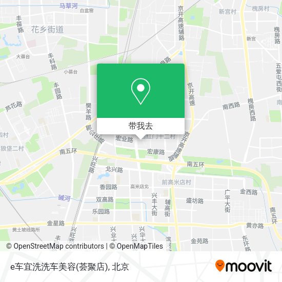 e车宜洗洗车美容(荟聚店)地图