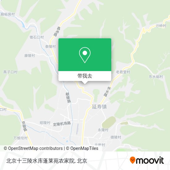 北京十三陵水库蓬莱苑农家院地图