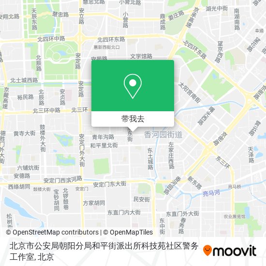 北京市公安局朝阳分局和平街派出所科技苑社区警务工作室地图