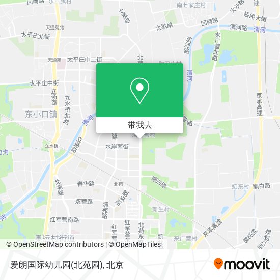 爱朗国际幼儿园(北苑园)地图