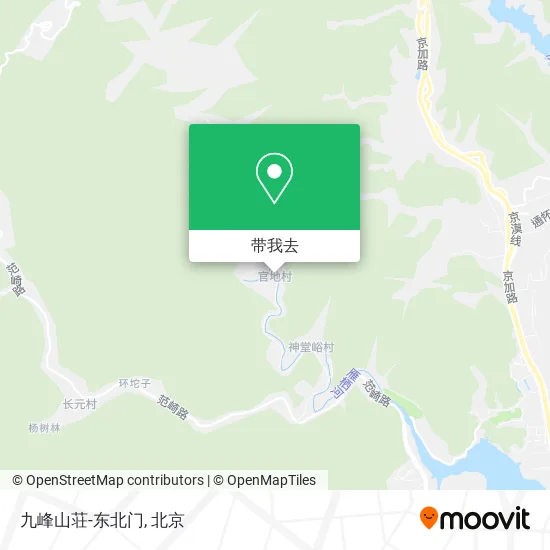 九峰山荘-东北门地图