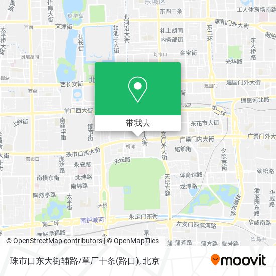 珠市口东大街辅路/草厂十条(路口)地图