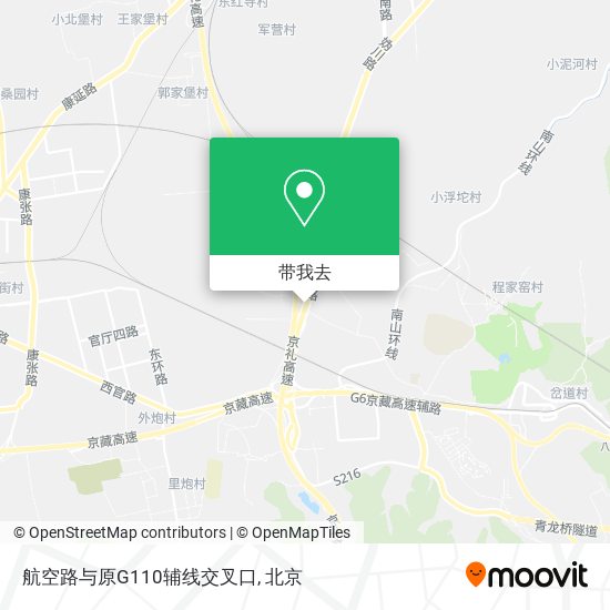 航空路与原G110辅线交叉口地图