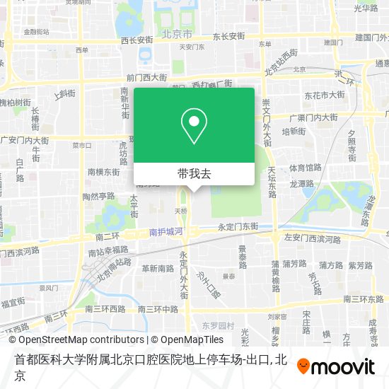 首都医科大学附属北京口腔医院地上停车场-出口地图