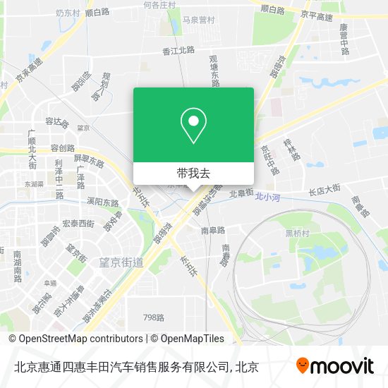 北京惠通四惠丰田汽车销售服务有限公司地图