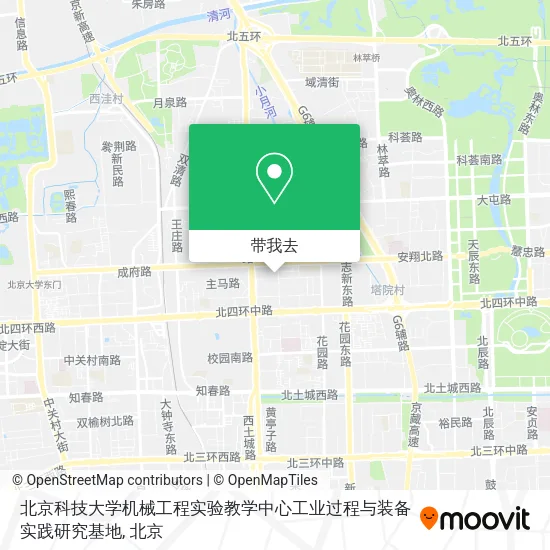 北京科技大学机械工程实验教学中心工业过程与装备实践研究基地地图