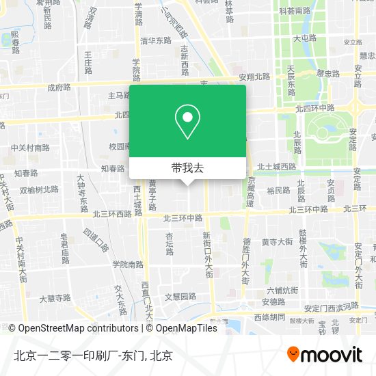 北京一二零一印刷厂-东门地图