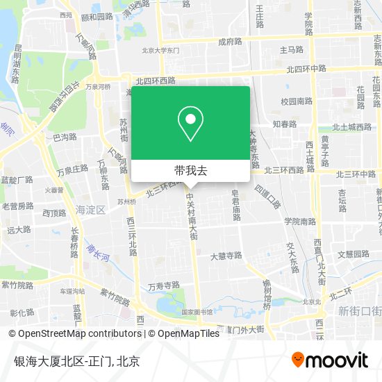 银海大厦北区-正门地图