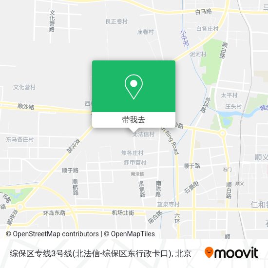 综保区专线3号线(北法信-综保区东行政卡口)地图