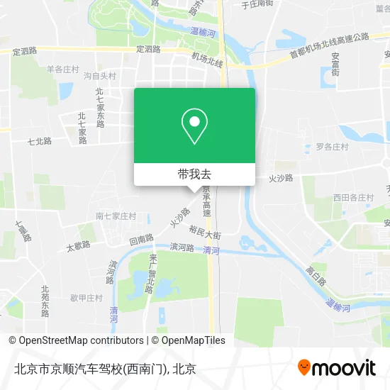 北京市京顺汽车驾校(西南门)地图