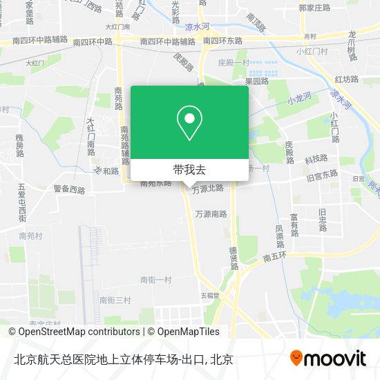 北京航天总医院地上立体停车场-出口地图