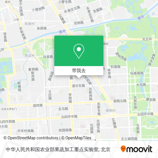 中华人民共和国农业部果蔬加工重点实验室地图