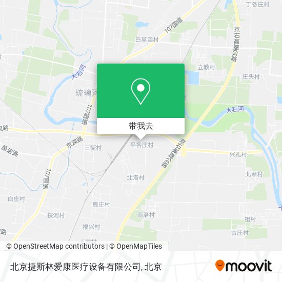 北京捷斯林爱康医疗设备有限公司地图