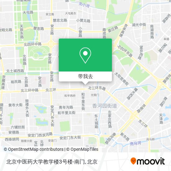 北京中医药大学教学楼3号楼-南门地图