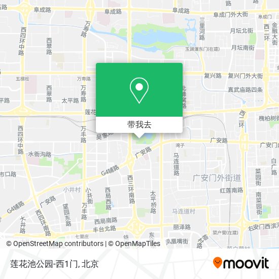 莲花池公园-西1门地图