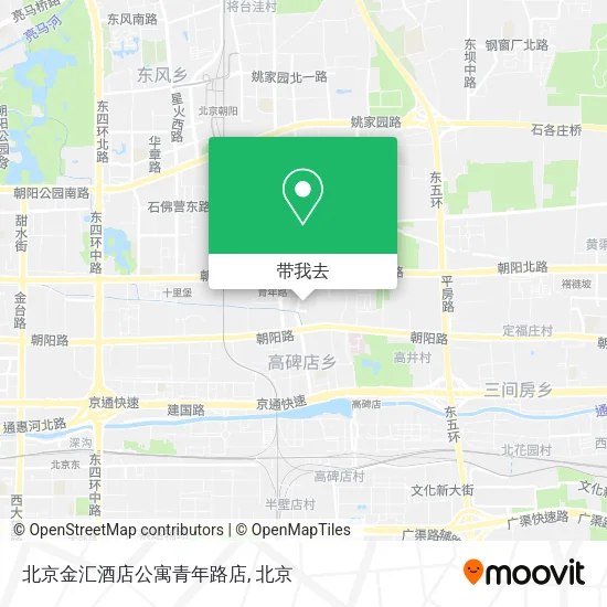 北京金汇酒店公寓青年路店地图