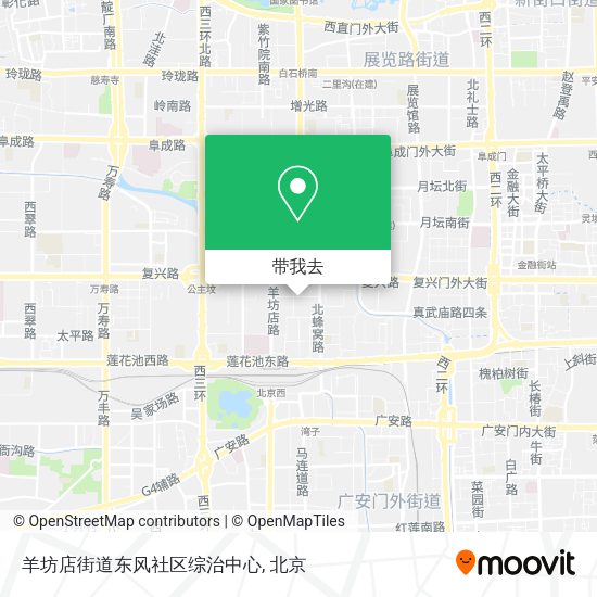 羊坊店街道东风社区综治中心地图